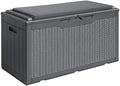 Devoko 100 Gallon Resin Waterproof Outdoor Storage Box with Cushion by DEVOKO