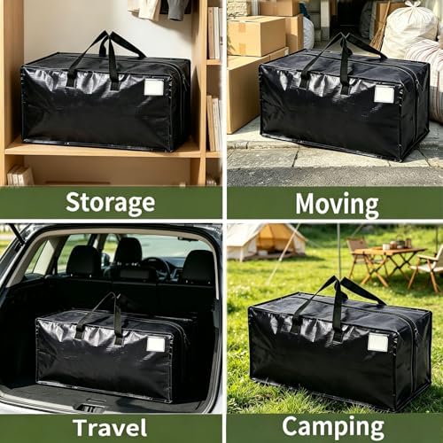 12 Pack Heavy Duty Moving Bags Extra Large Packing Bags, Black - Image 6
