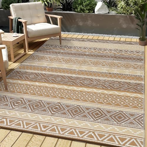 GAOMON Outdoor Rug 8x10 ft Waterproof Reversible Patio Rug - Image 3