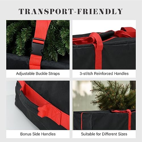Tree Nest Rolling Christmas Tree Storage Bag 9ft Christmas Tree Box for Xmas Artificial Disassembled Trees Holiday Extra Large Storage Bags Container with Wheels & Handles Waterproof Canvas Oxford - Image 4