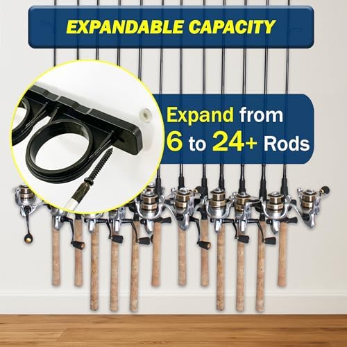 Rush Creek Creations Ceiling Fishing Rod Holder for 6 Rods, Fishing Gear (Pack of 12) - Image 6