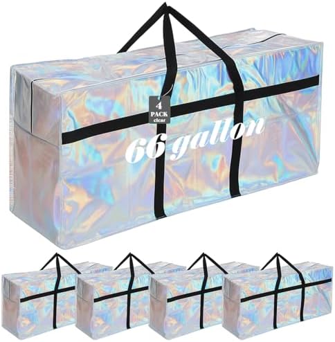 4 Pcs 66 Gallon Extra Large Moving Bags Heavy Duty Storage Bag by Clysee