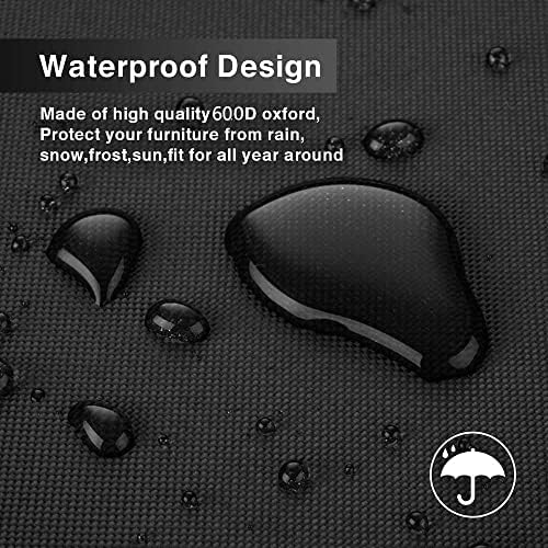 Patio Furniture Covers 80" L x 48" W x 30" H Waterproof Outdoor 600D Patio Table Covers Rectangle Couch Cover Weatherproof Furniture Covering for Deck Lawn and Backyard 200x120x75cm - Image 3