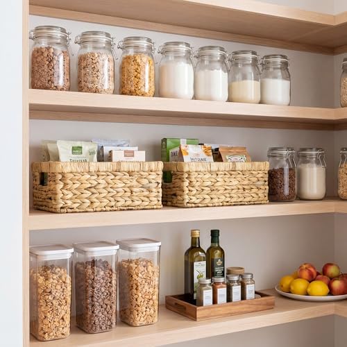 StorageWorks Wicker Storage Baskets for Shelves, Decorative Baskets, 2-Pack - Image 2