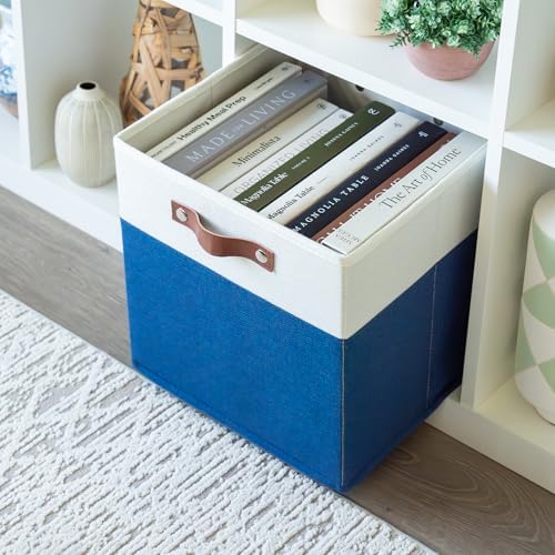 OrganiHaus 12x12 Cube Storage Bins, Set of 4 - Fabric Storage Cubes - Image 5