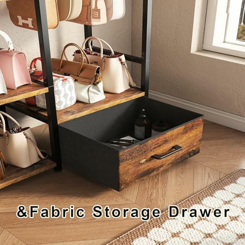3-Tier Purse Rack with Pull-Out Drawer - Image 6