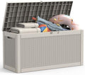 Outdoor Deck Storage Box, 110 Gallon Deck Box,Lockable Patio Storage Bench by TreillageTale