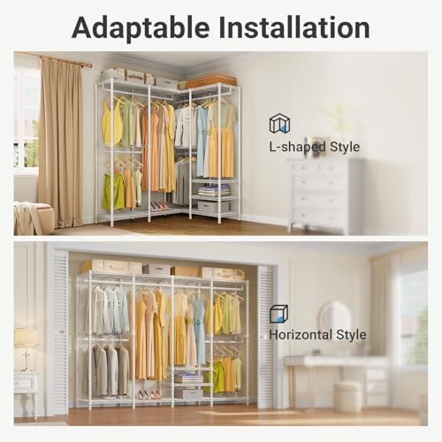 VIPEK V40 Heavy Duty Clothes Rack, Modular Closet System Clothing Rack - Image 6
