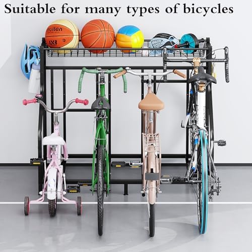 Garage Bike Rack Storage 4 bikes Stand Organizer Adjustable Holds - Image 6