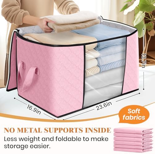 Fab totes 90L Clothes Storage, Foldable Thick Fabric Blanket Storage Bags - Image 2