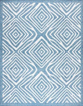 Gertmenian Indoor Outdoor Area Rug, Classic Flatweave, Moroccan Collection II, Stain & UV Resistant Carpet, Deck, Patio & Mudroom, 5x7 Standard, Navy Blue Ivory Tribal Safari, 19494 by Gertmenian