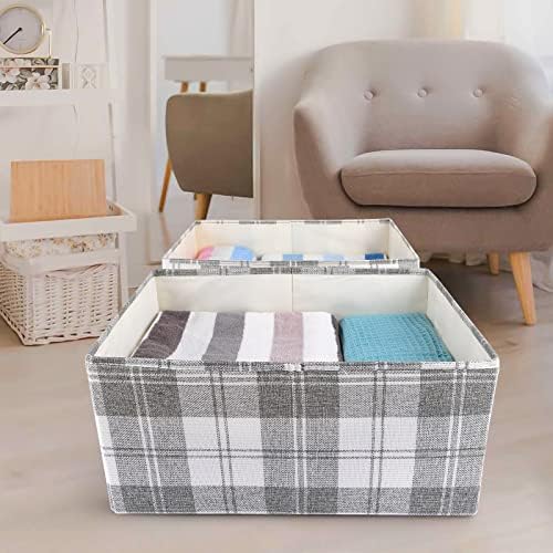 ANMINY Fabric Storage Bins Baskets, 20 x 14 Inch 2 Pack, Washable, Foldable - Image 7