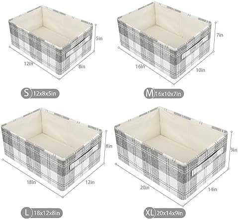 ANMINY Fabric Storage Bins Baskets, 20 x 14 Inch 2 Pack, Washable, Foldable - Image 6