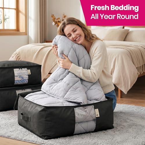 Storage Bags for Comforter, Clothes & Bedding Sets With Cedar Protection - Image 2