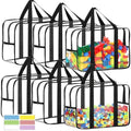 6 Pcs XXL Toy Storage Bags with Labels Reusable Clear Toy Organizer by OPELETNNT