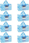VENO Moving Bags, Wide Open Top, Clear Window, Spring Breeze, 8 Pack by Veno