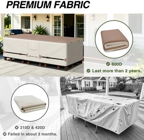 Porch Shield Waterproof Rectangular Patio Table Cover 90 x 64 inch - Image 5