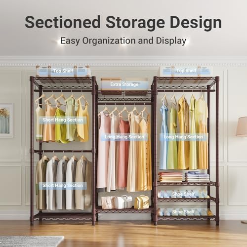 VIPEK V5 Heavy Duty Clothes Rack, Modular Closet System, Bronze - Image 3