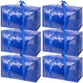 TICONN 6 Pack Extra Large Moving Bags with Zippers & Carrying Handles, Heavy-Duty Storage Tote Moving Boxes for Space Saving (6 PK, 30 Gallon) by TICONN