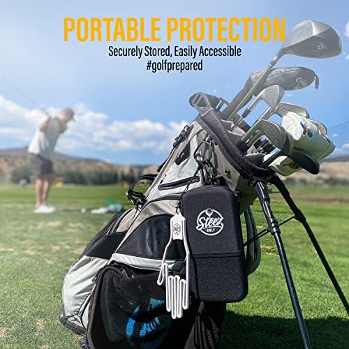 Accessory Case - Golf Bag Organizer. Airtight, Water-Resistant, Protective Hard Case for Phone, Tees, Ball Markers, Repair Tools, and Golf Essentials. Removable Golf Glove Hanger/Dryer - Image 6