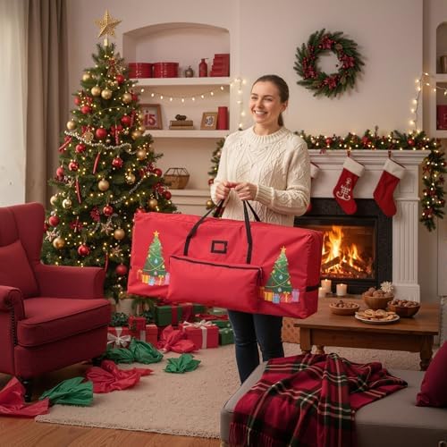 2 Pcs Christmas Tree Storage Bag for 7.5 ft Xmas Tree - Image 5