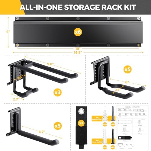 LBT 99" Garage Tool Organizer Wall Mount - 1000lbs Garden Tool Organizer - Image 5