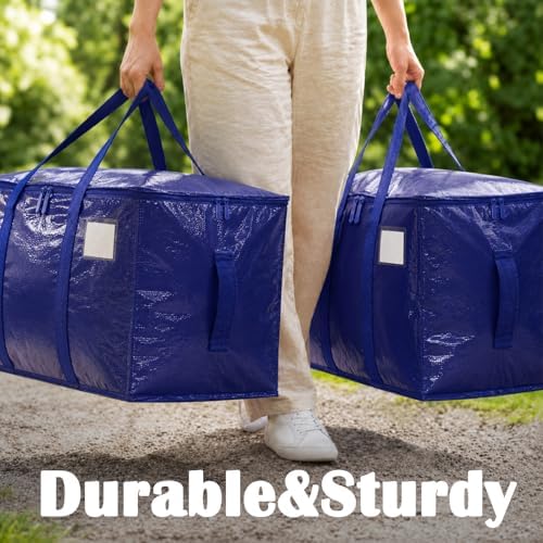 Songrey Extra Large Heavy Duty Moving Bags, 12 Pack, Dark Blue - Image 6