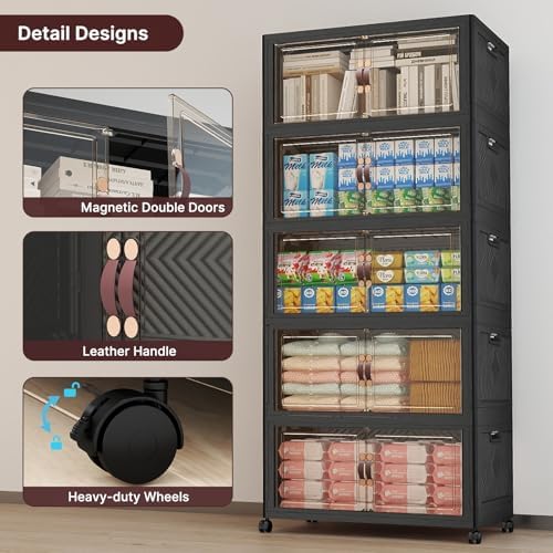 UAMFURI Stackable Storage Bins with Lids, 600QT Lockable Storage Cabinet - Image 6