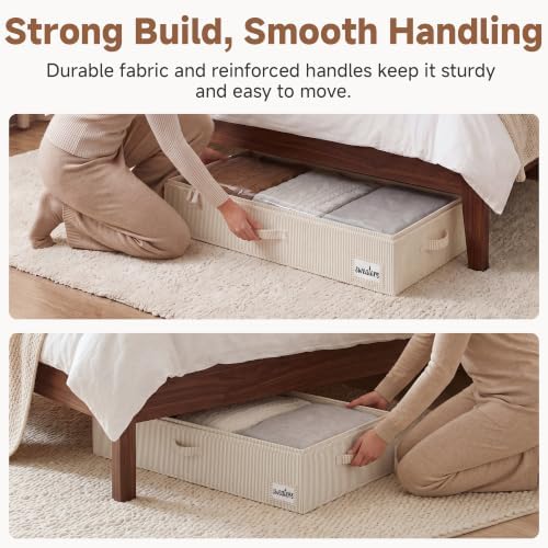StorageWorks 6 Inch Low Profile Under Bed Storage Containers with Clear Lid - Image 4