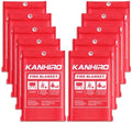 kanhiro Emergency Fire Blanket for Home Kitchen Fiberglass Fire Suppression Blanket Great for School, Fireplace, Grill, Car, Office, Warehouse (10 Pack, 39 in X 39 in) by KANHIRO