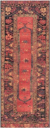 Unique Loom Outdoor Tribal Collection Area Rug - Quepos (2' 7" x 7' 1" Runner Multi/Black) - Image 3