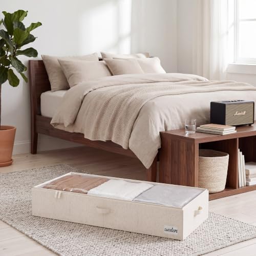StorageWorks 7 Inch Low Profile Under Bed Storage Containers with Clear Lid - Image 5