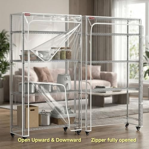Clear PVC Shelf Cover, Fits 36" W x 24" D x 72" H Shelving Unit - Image 2