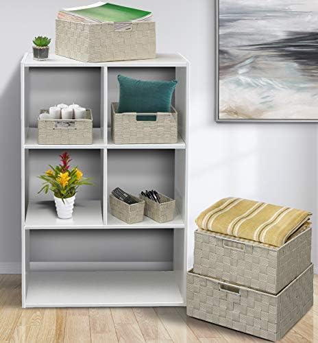 Sorbus Baskets for Organizing, 7-Piece Hand-Woven Storage Set (Beige) - Image 2