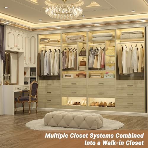 Besiost Closet Systems with 5 Drawers, Closet Organizer System - Image 2
