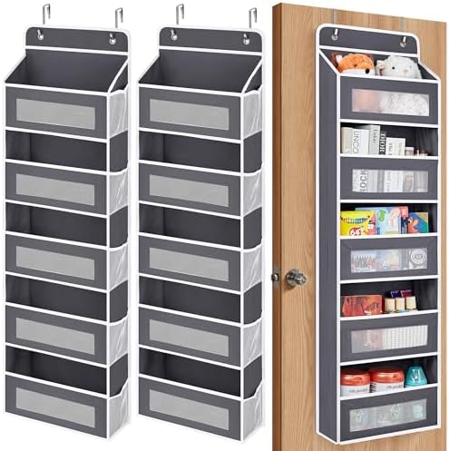 JARLINK Over The Door Organizer, 5 Shelf Hanging Organizer w/ 5 Pockets by JARLINK