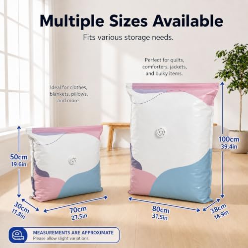 No Pump Vacuum Storage Bags, 3D Large Capacity Compression Bags for Storage, Space Saver Bags for Comforters, Blankets, Bedding and Clothes - Image 4