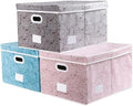 PRANDOM Jumbo Collapsible Storage Cubes with Lids Fabric Decorative Storage Bins Boxes Organizer Baskets with Cover Handles for Bedroom Closet Living Room 23.2x15.7x11.8 Inch 3 Pack by Prandom