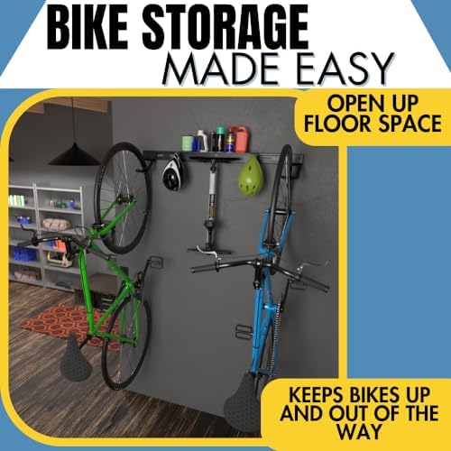 Koova Wall Mount Bike Rack | Steel Bike Mount | Adjustable Hangers | Easy Mount | USA Made - Image 5