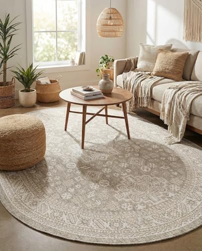 Rugs.com - Outdoor Aztec Rug – 7' 10 x 10' Oval Light Gray Washable Indoor/Outdoor Rug – Durable Flatweave for Patios, Decks, and Porches - Image 5