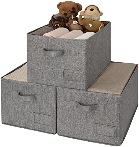 GRANNY SAYS Bundle of 3-Pack Storage Bins for Closet & 3-Pack Rectangle Lidless Storage Bins - Image 3