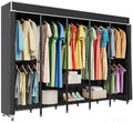 Higeego Heavy Duty Clothes Rack with Cover, H5C Large Clothing Rack, Black by Higeego