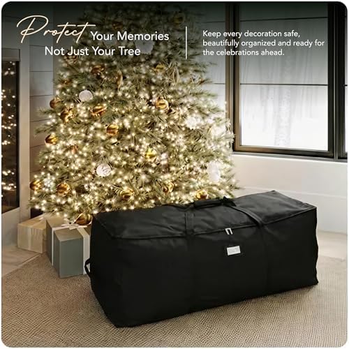 Covermates Christmas Tree Cinch Bag, 60" W x 24" D x 24" H, Black - Image 2