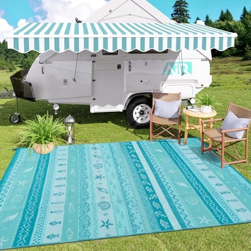 Lahome Outdoor Rugs 8x10 Patio Waterproof, Outdoor Plastic Straw Rug - Image 5