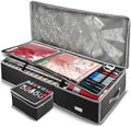 Hearth & Harbor Wrapping Paper Storage Container with Ribbon Storage Organizer - Christmas Storage Bag with Extra Interior Pockets - Gift Wrapping Organizer Storage Fits Up to 26 Rolls of 40" Length by HearthHarbor