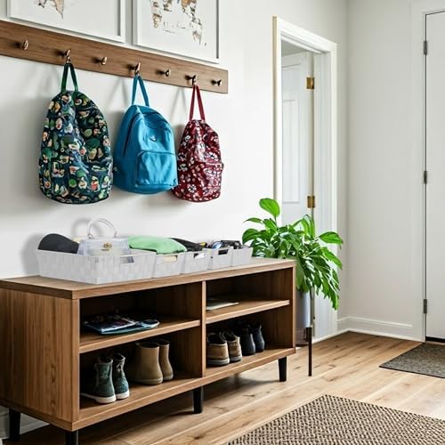 Sorbus Baskets for Organizing, Woven Storage Set (9 Piece Set, White) - Image 6