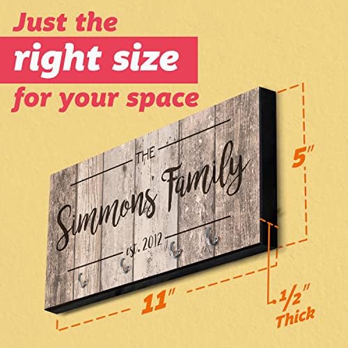 Pattern Pop Personalized Rustic Wood Plank Look Key Hanger - Image 5