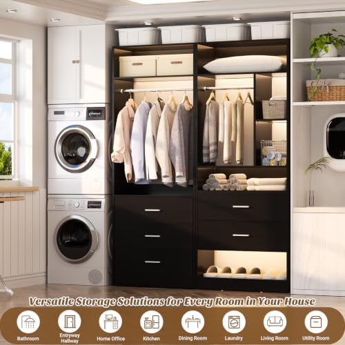 Besiost Closet Systems with 5 Drawers, Closet Organizer System - Image 6