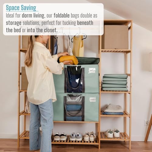 VENO 10 Pack Heavy Duty Moving Bags w/Clear Window,Extra Large Storage Bag - Image 4