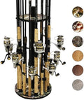 Rush Creek Creations 16-Rod Round Fishing Rod Holder for Garage, Tackle Box by RushCreekCreations
